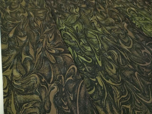 平和屋着物□極上 小紋 お召地 墨流し文様 暈し染め まるやま扱い 反端  