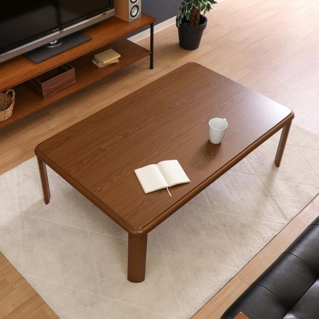 不二貿易 軽量継脚折り畳み座卓 １２０７５ ＭＢＲ 新生活 おしゃれ