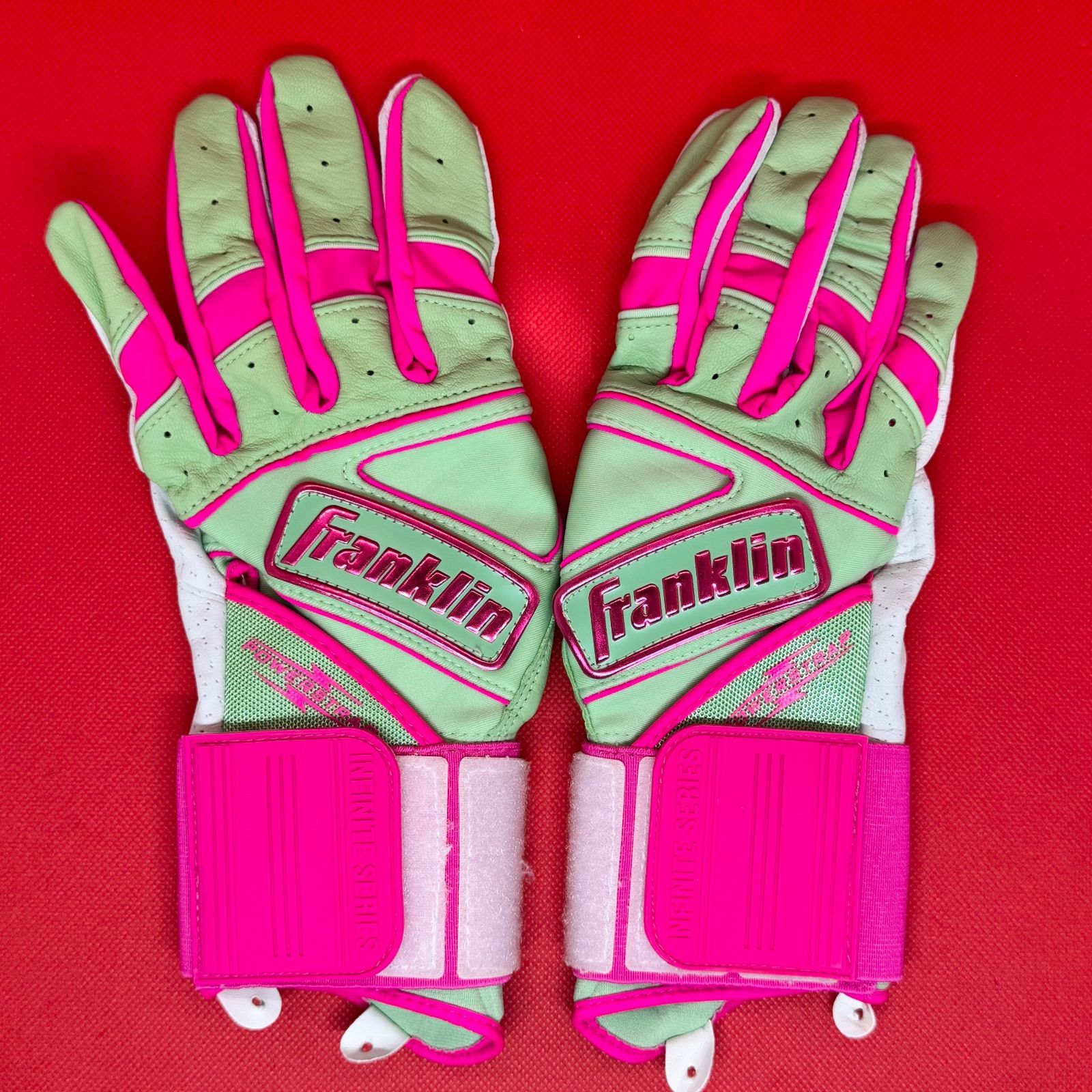 フランクリン バッティンググローブ パワーストラップ インフィニット ミント ピンク