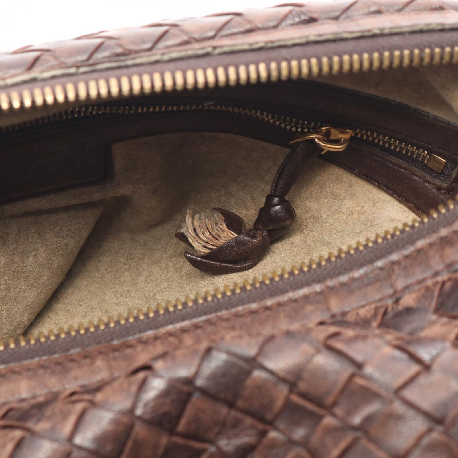 ボッテガベネタ ハンドバッグ イントレチャートレザー ダークブラウン  