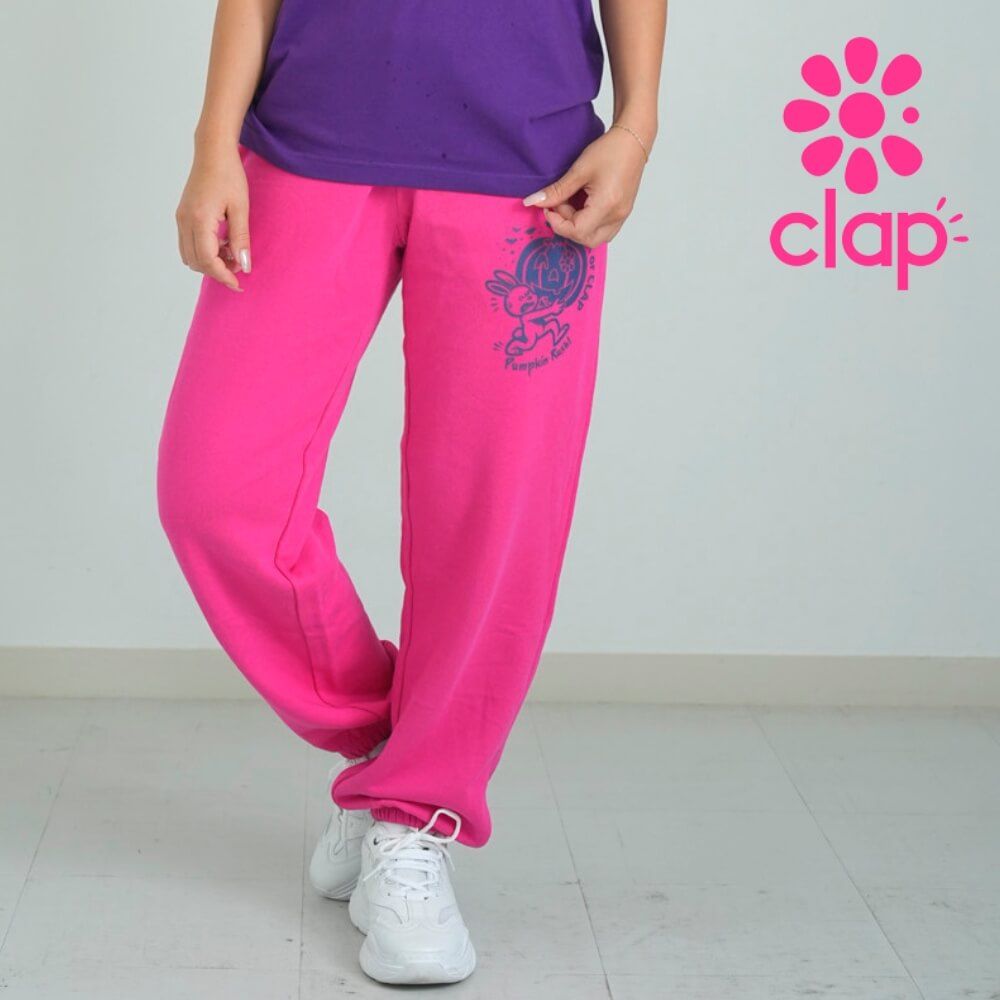 clap フィットネス クラップ レディース パンツ TRICK or CLAP SWEATPANTS Sフリーサイズ ダンスウェア スウェット トレーニング ダンス 2025