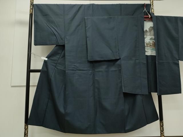平和屋着物●男性 お召 アンサンブル 80亀甲 正絹 CAAS0128th