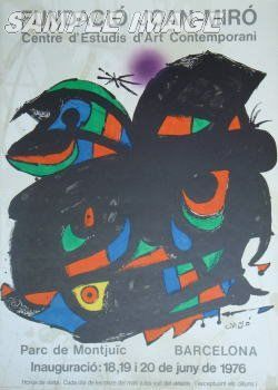 ジョアン・ミロ リトグラフポスター 「Fundacio Joan Miro 1976