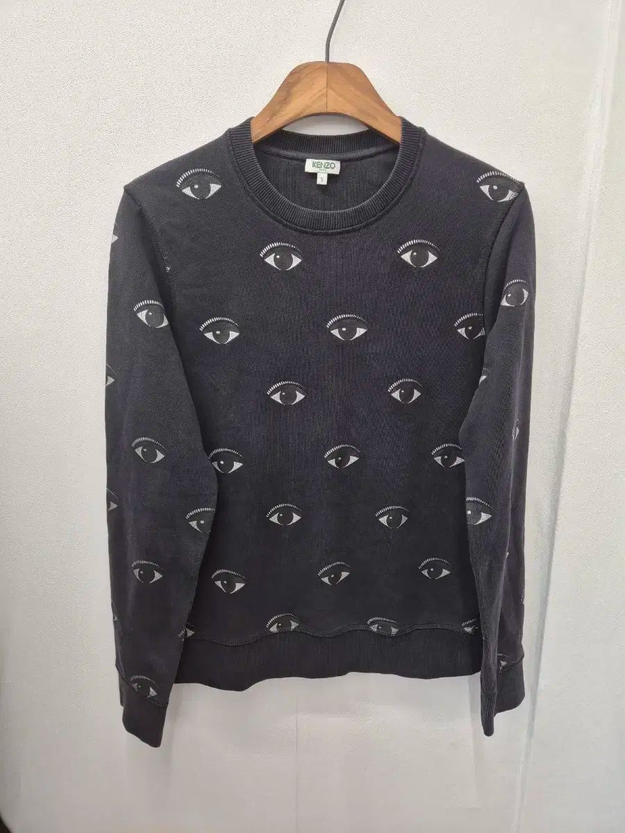 KENZO ケンゾー 雪が降る プリント パーカー Tシャツ 黒 色 S
