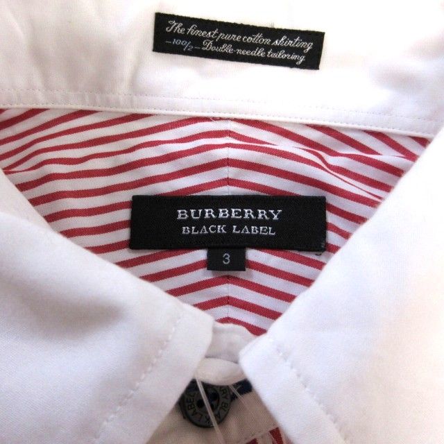 バーバリーブラックレーベル ホースロゴ ノバストライプ シャツ ボタンダウン M BURBERRY BLACK LABEL バーバリーブラックレーベル ボタンダウン