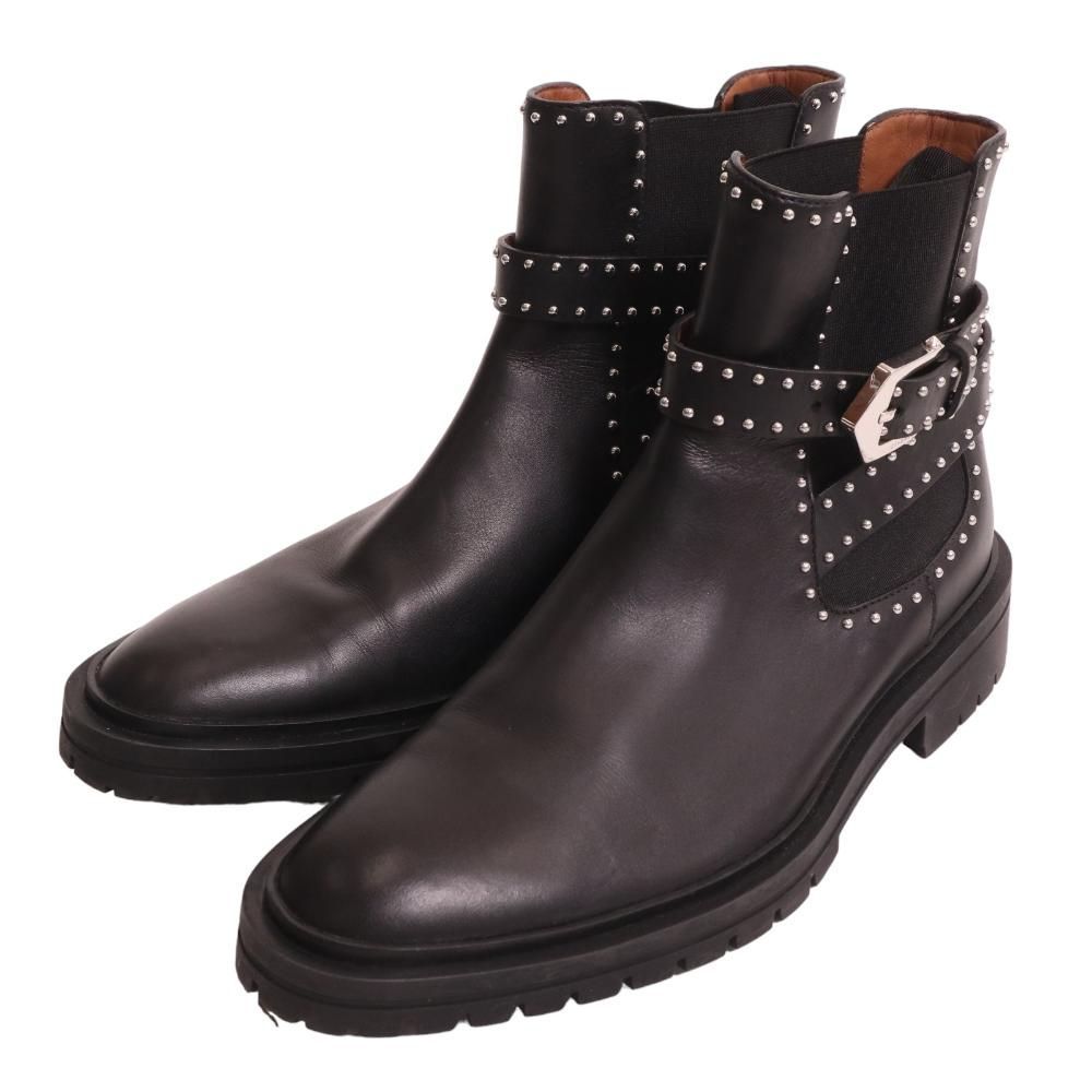 ジバンシィ GIVENCHY スタッズ ベルト サイドゴア ブーツ シューズ 