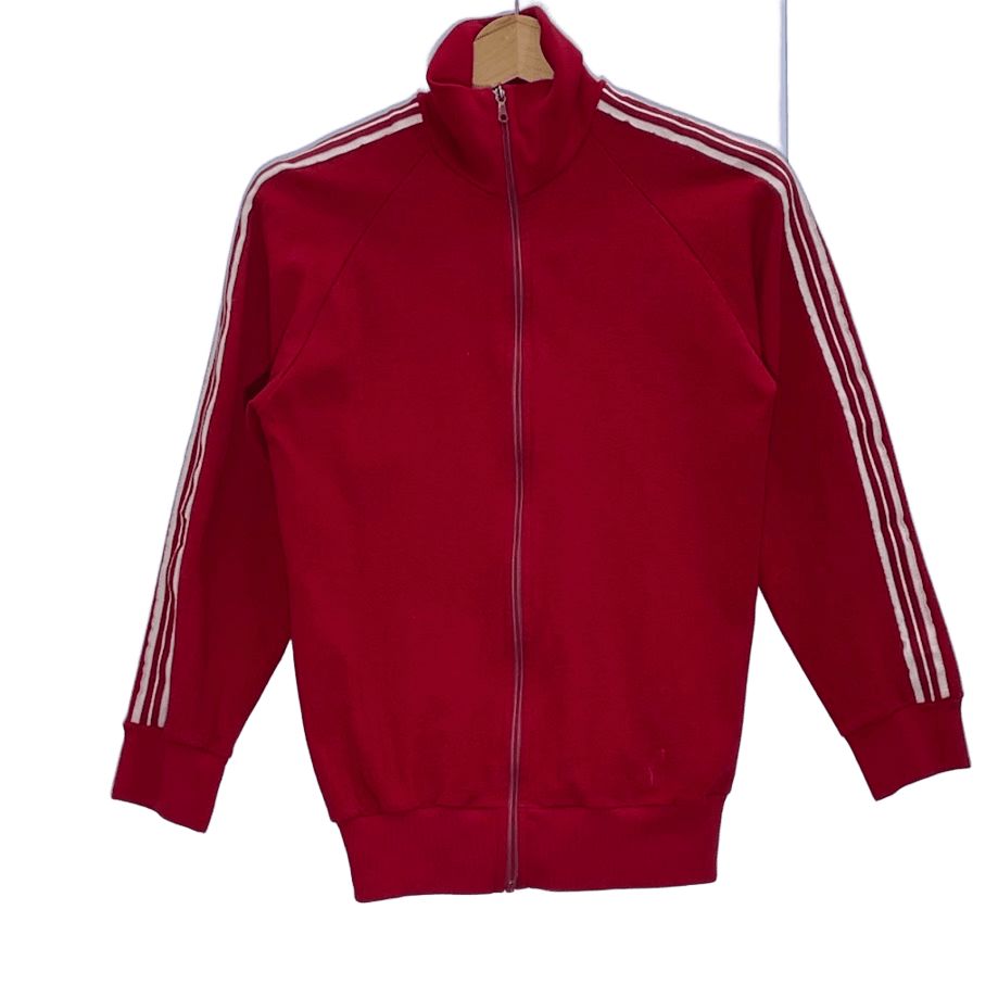 adidas トラックジャケット　レア（70年代〜80年代） 激レアアディダス ロゴ刺繍レトロ70s、80s昭和古着 トラック