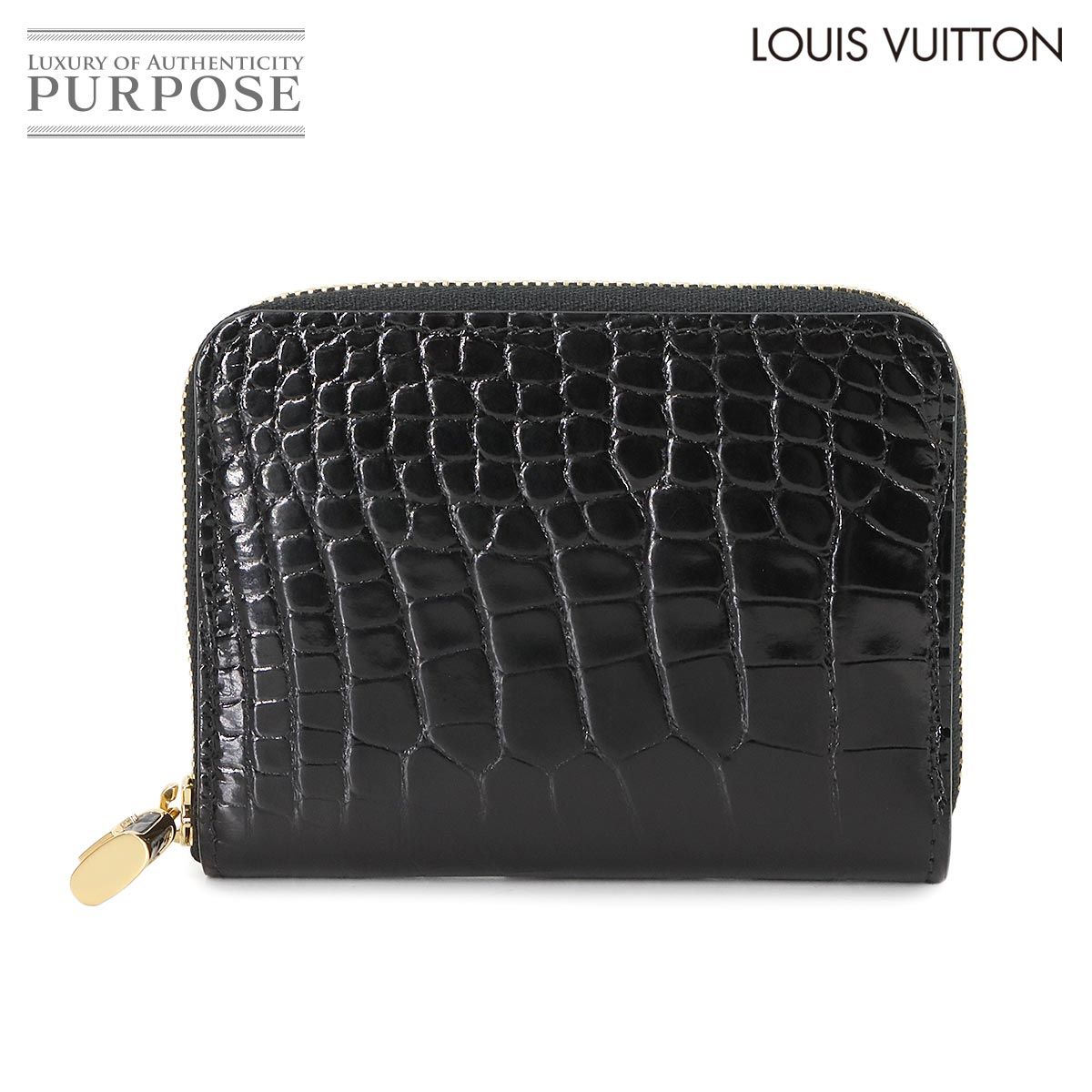 ルイ ヴィトン LOUIS VUITTON クロコダイル ジッピー コインパース 小銭入れ エキゾチックレザー ノワール N94321 RFID 90282038