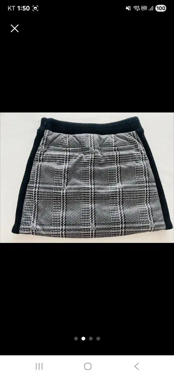 LANVIN BLANC ゴルフ チェック ダウン スカート 55 ㅡ 定価47万円