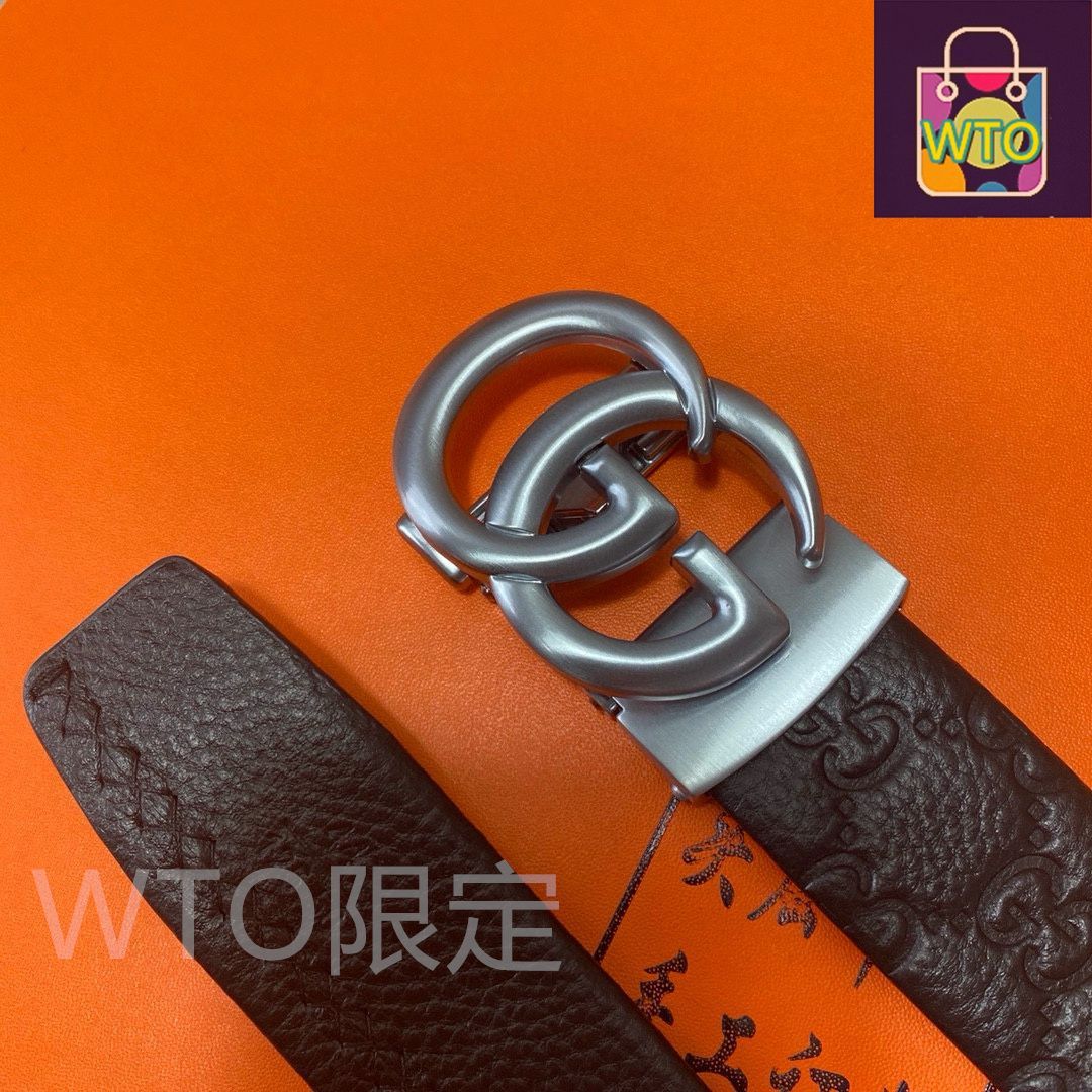yu.317.yu　 GUCCI ブラックレザー ベルト 箱付き GUCCI グッチ レザー ベルト トーション ダブルG バックル