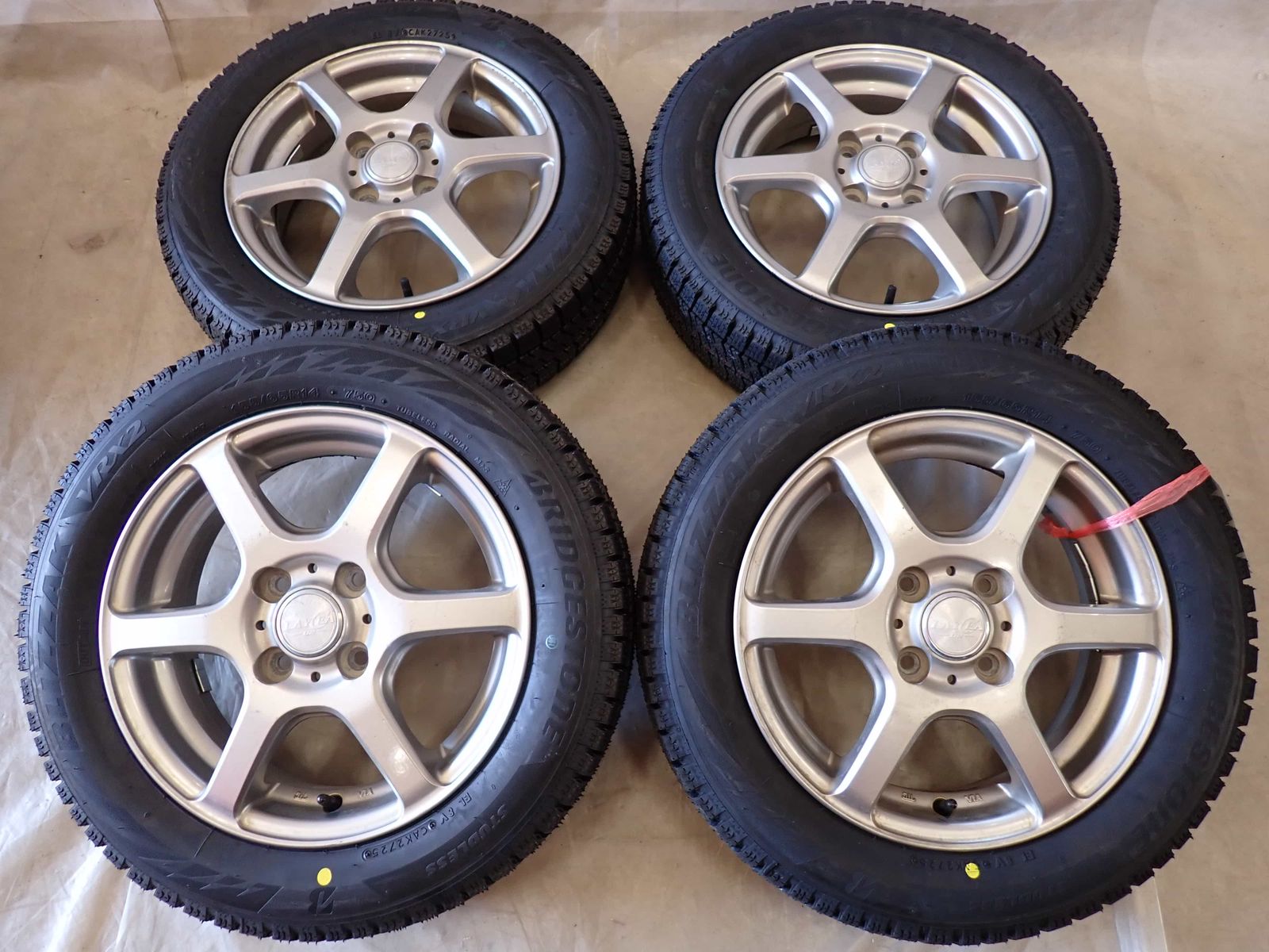 冬 製 4本SET 会社宛 155 65R14×4.5J 75Q ブリヂストン ブリザック VRX2 アルミ N-BOX デイズ サクラ タント NO D6160 FFCRYSTALESIA_COM