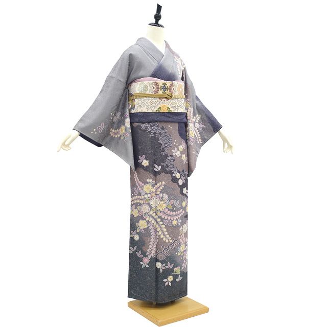 新古品】 訪問着 着物 未使用 正絹 桐屋 翠山工房 十日町 辻が花