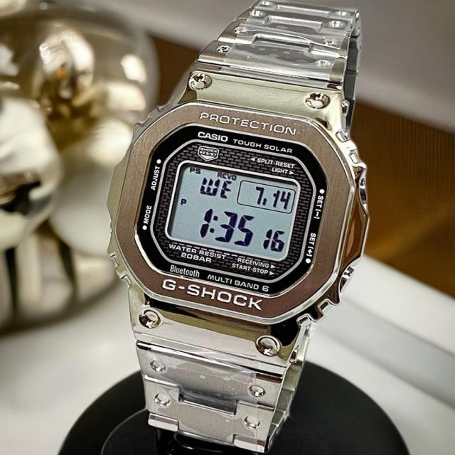 男が語る男のG！Gショックフルメタル G-SHOCK カシオ 電波ソーラー GMW-B5000D-1JFブルートゥース対応 5000番のメタル  ラッピング無料 手書きのメッセージカード ベルト調整無料 日本人の真心 - メルカリ