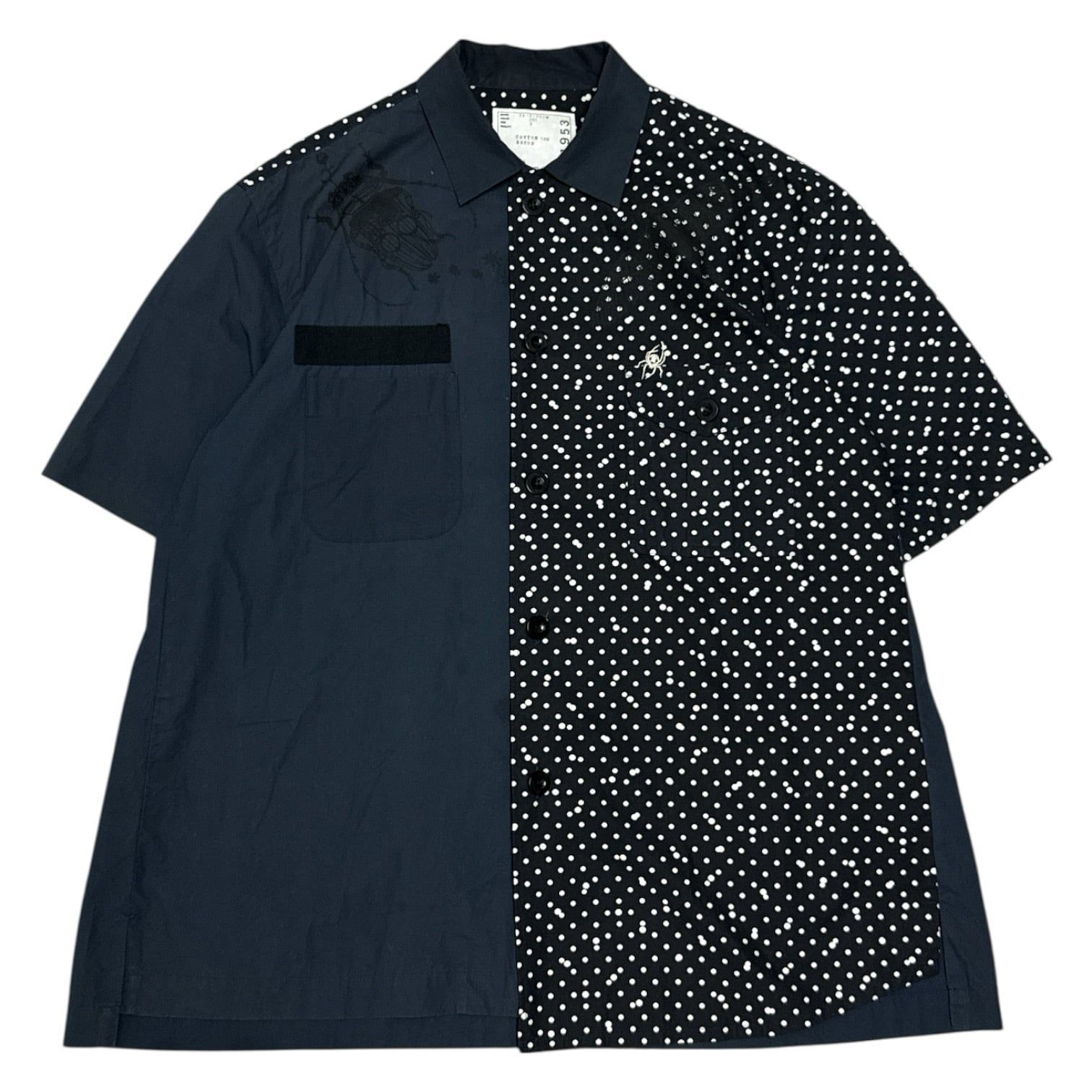 【美品】sacai × Dr.woo 半袖シャツ サイズ2 美品】sacai × Dr.woo 半袖シャツ サイズ2