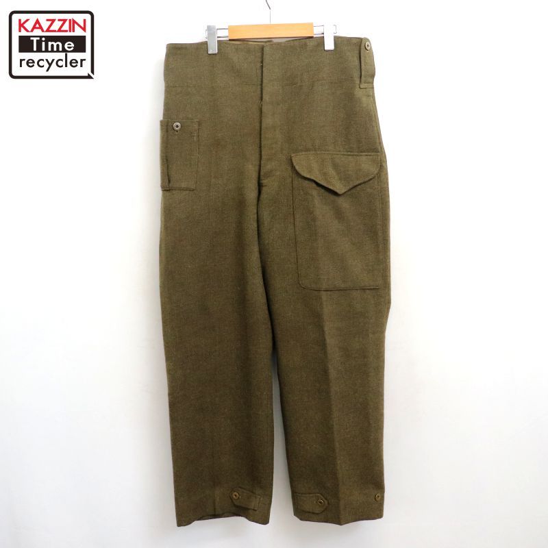 40s vintage ベルギー軍 ウール ミリタリーパンツ メンズ XLサイズ相当