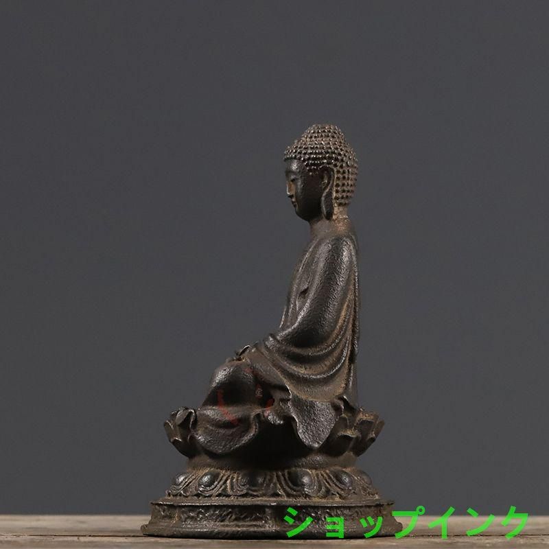 鉄器  鉄仏  蓮華座釈迦像   工芸品 美術品 置物 鉄器 鉄仏 蓮華座釈迦像 工芸品 美術品 置物 | 金属工芸