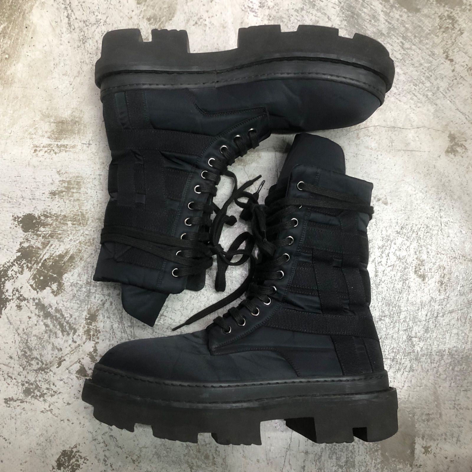 RICK OWENS DRKSHDW ナイロン レースアップ ブーツ リックオウエンス