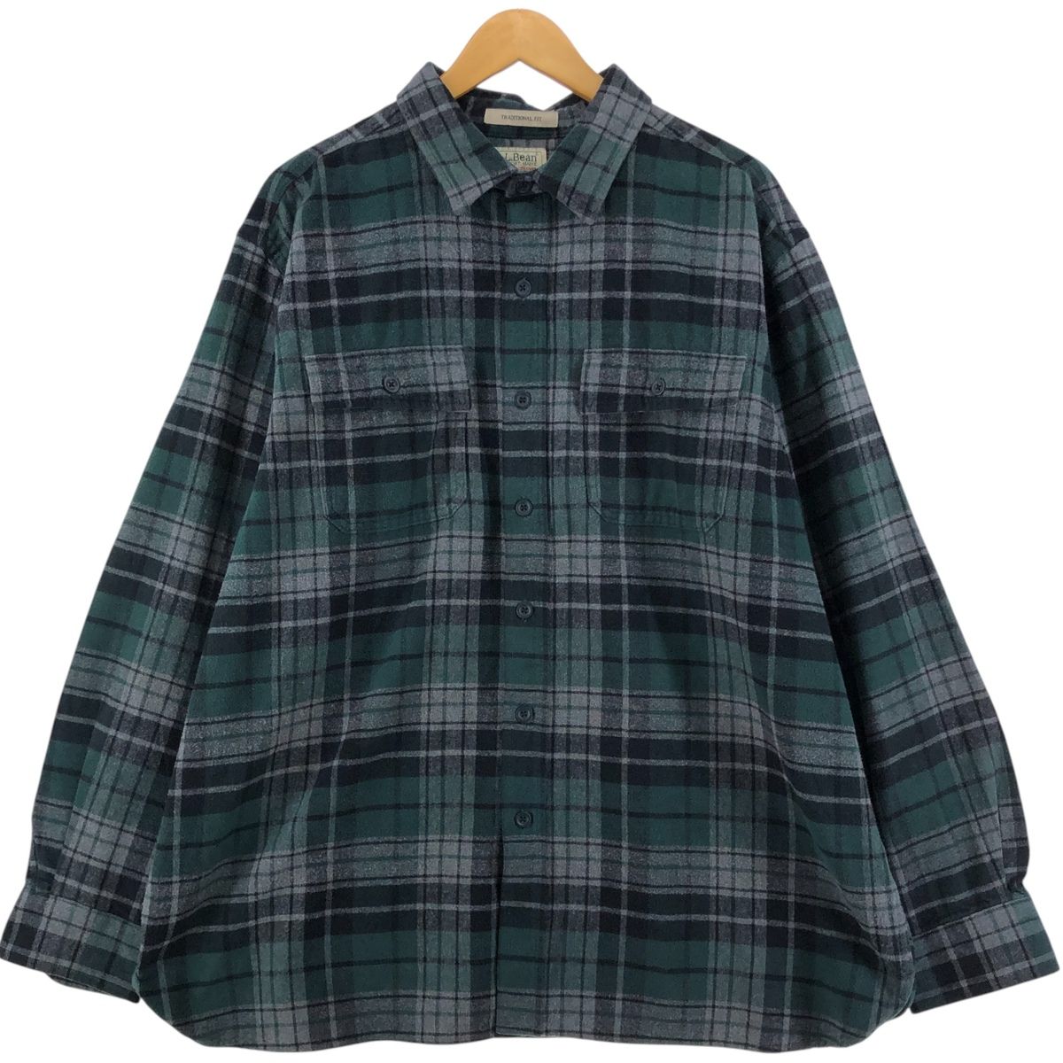  古着 エルエルビーン L.L.Bean TRADITIONAL FIT 長袖 ヘビーネルチェックシャツ メンズXL相当/eaa538267 シャツ