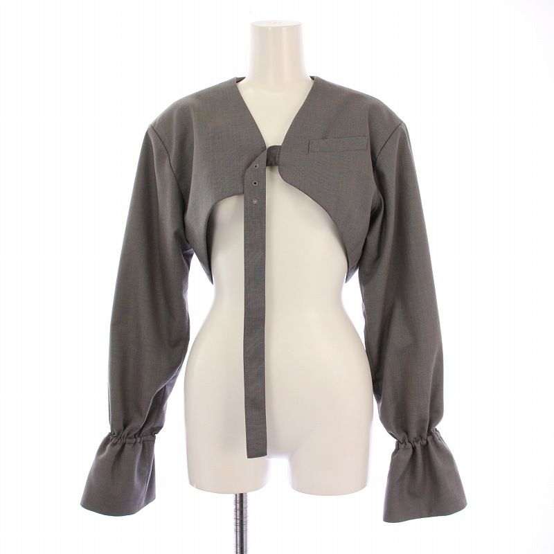 UN3D. シースルー クロップドジャケット F