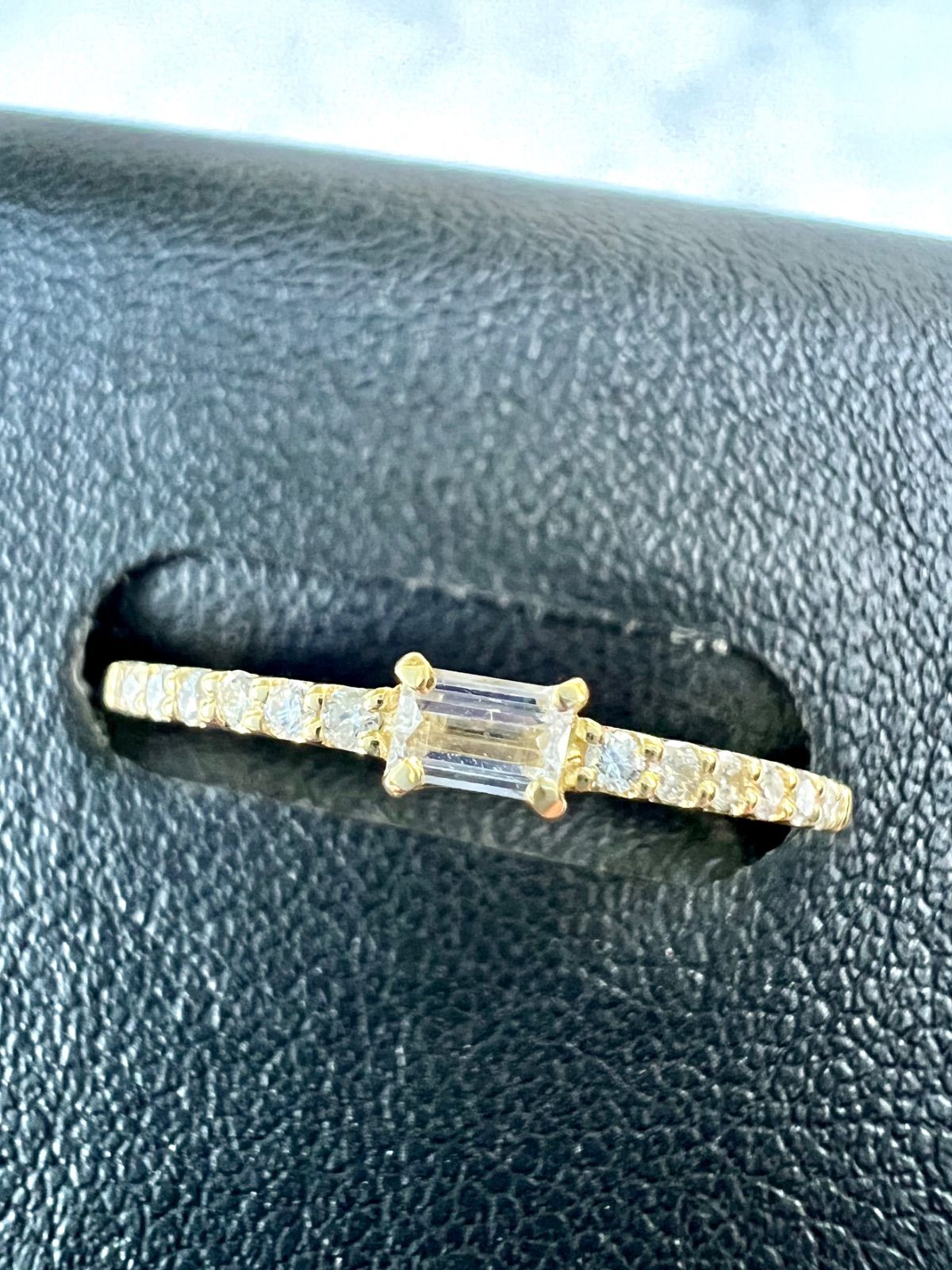 K18 バゲットカットダイヤモンドエタニティリング 12