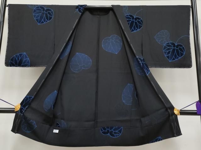 平和屋本店□極上 BANKAN わものや 長羽織 ビロード 単衣 寿光織 葵  