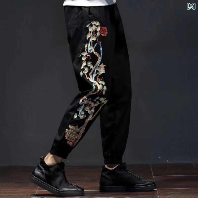 [2XL]メンズ ファッション 服 用 オシャレ シンプル 大人 かっこいい 大きいサイズ ストリート 紳士服 カジュアル パンツ レトロ ズボン