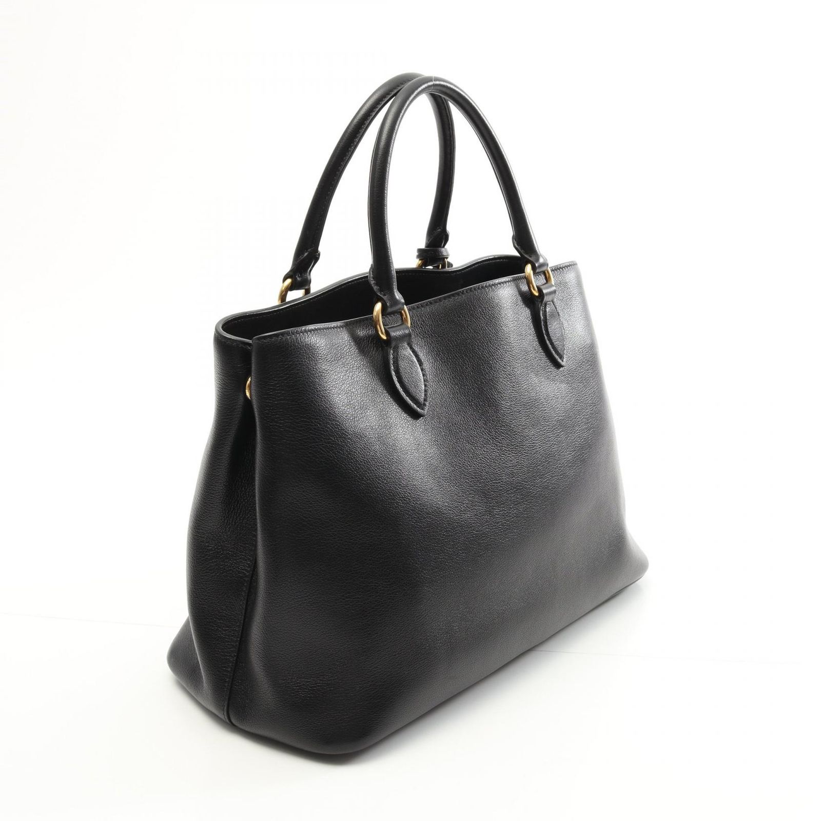 プラダ PRADA ハンドバッグ 1BA579 ブラック レザー 2wayトートバッグ