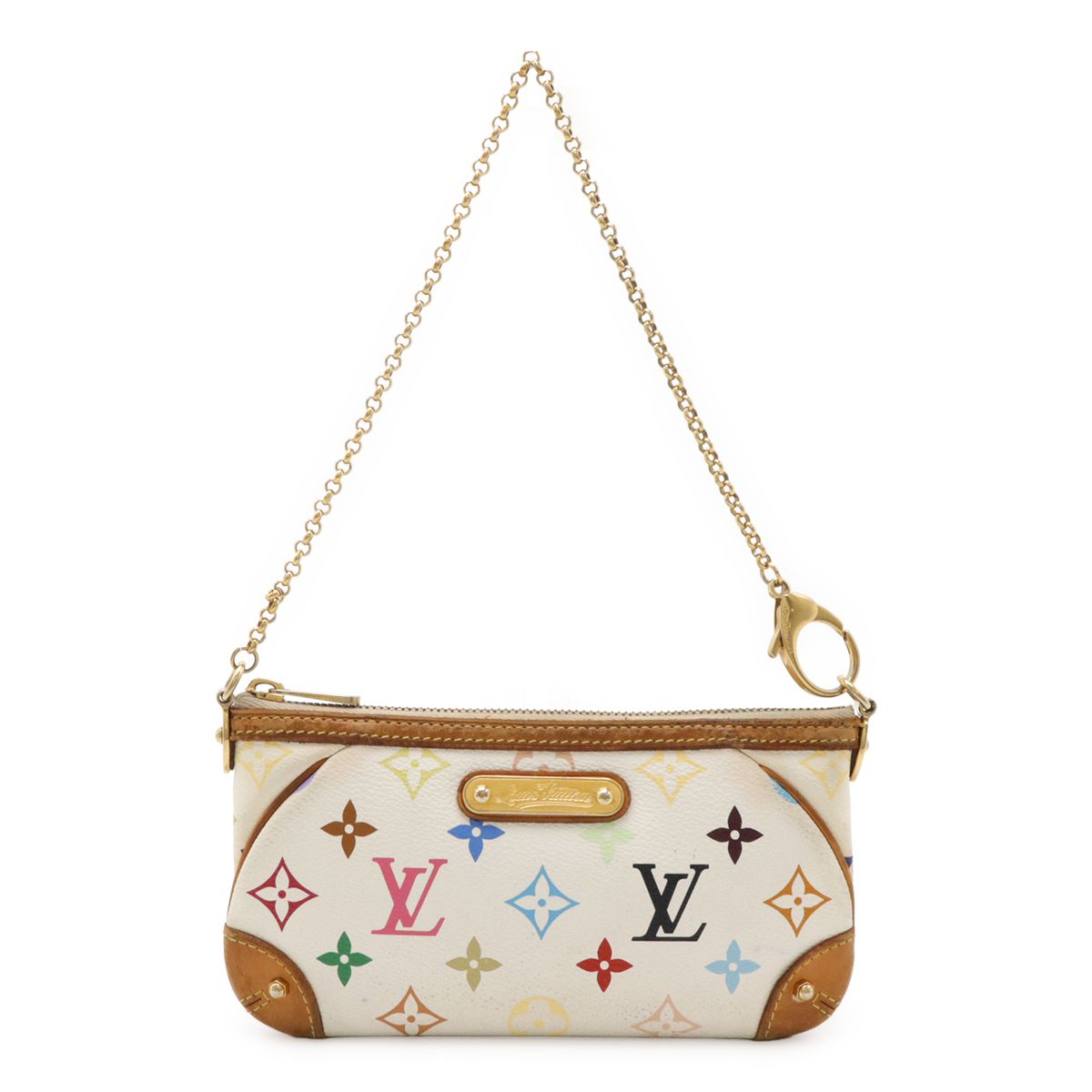 LOUIS VUITTON ルイ ヴィトン モノグラムマルチカラー ポシェット ミラMM チェーン アクセソワール アクセサリーポーチ ブロン ホワイト M60096