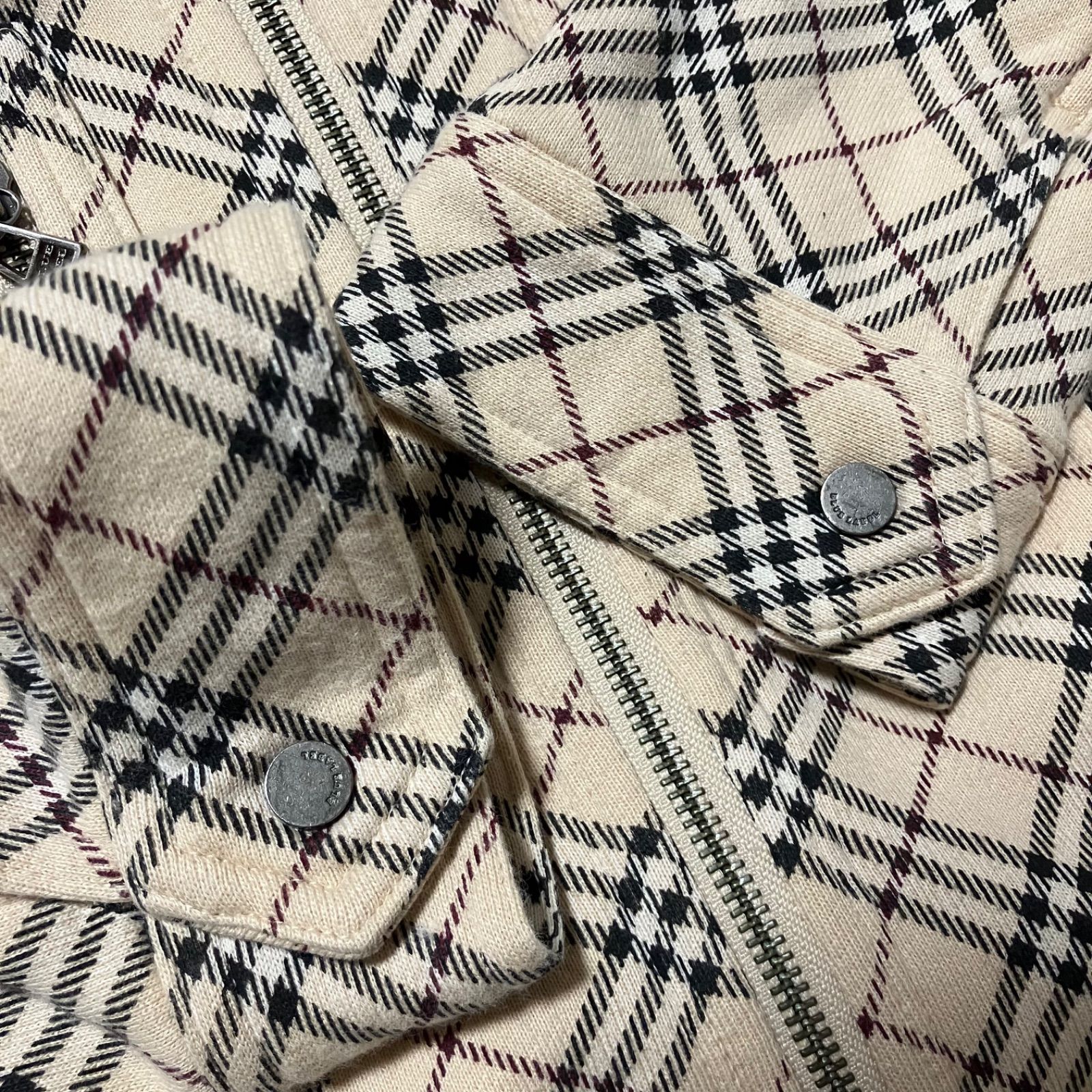 Burberry チェック柄 ジップアップジャケット 38