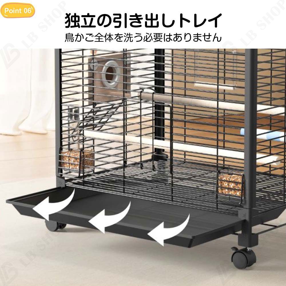 鳥かご 【1セット M:61*43*55cm】 複数飼い 大型 インコ ケージ