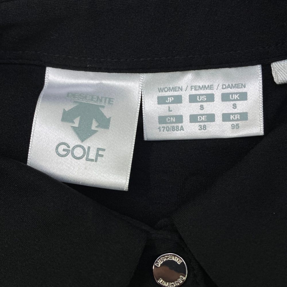 サイズ：L DESCENTE GOLF デサントゴルフ 半袖ワンピース 総柄