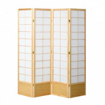 弘益 KOEKI UTILITY 和風衝立4連 ナチュラル 高さ1800mm JPS1804NA