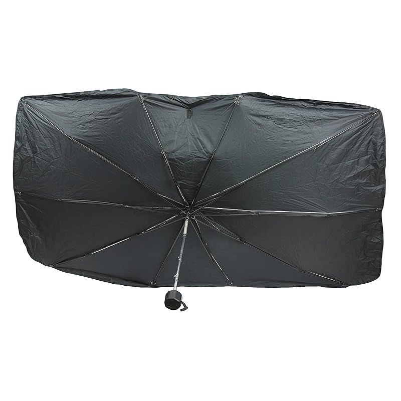 エマーソン(Emerson) 車用傘型シェード S 620x1210mm サンバイザーに挟むだけ かんたん着脱 吸盤不使用 跡が残らない 取り付けやすい自在に曲がるメインシャフト コンパクトに収納可能 ダッシュ