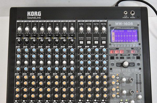 KORG コルグ MW-1608 ハイブリッドミキサー KORG MW-1608」製品レビュー：ミキサー開発の名手が携わったアナログ