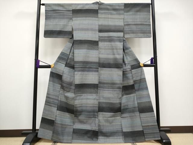 平和屋本店□極上 郡上紬 草木染 横段文 逸品 CYAA2872s5 - メルカリ