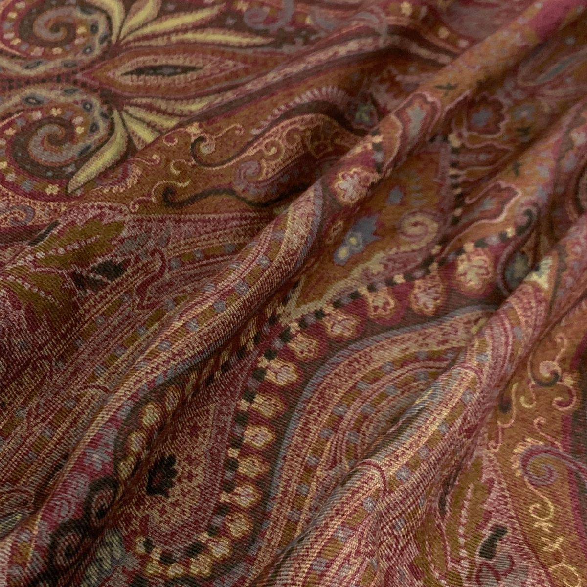 エトロシルク ETRO エトロ シルクシフォン ペイズリー グレーミックス