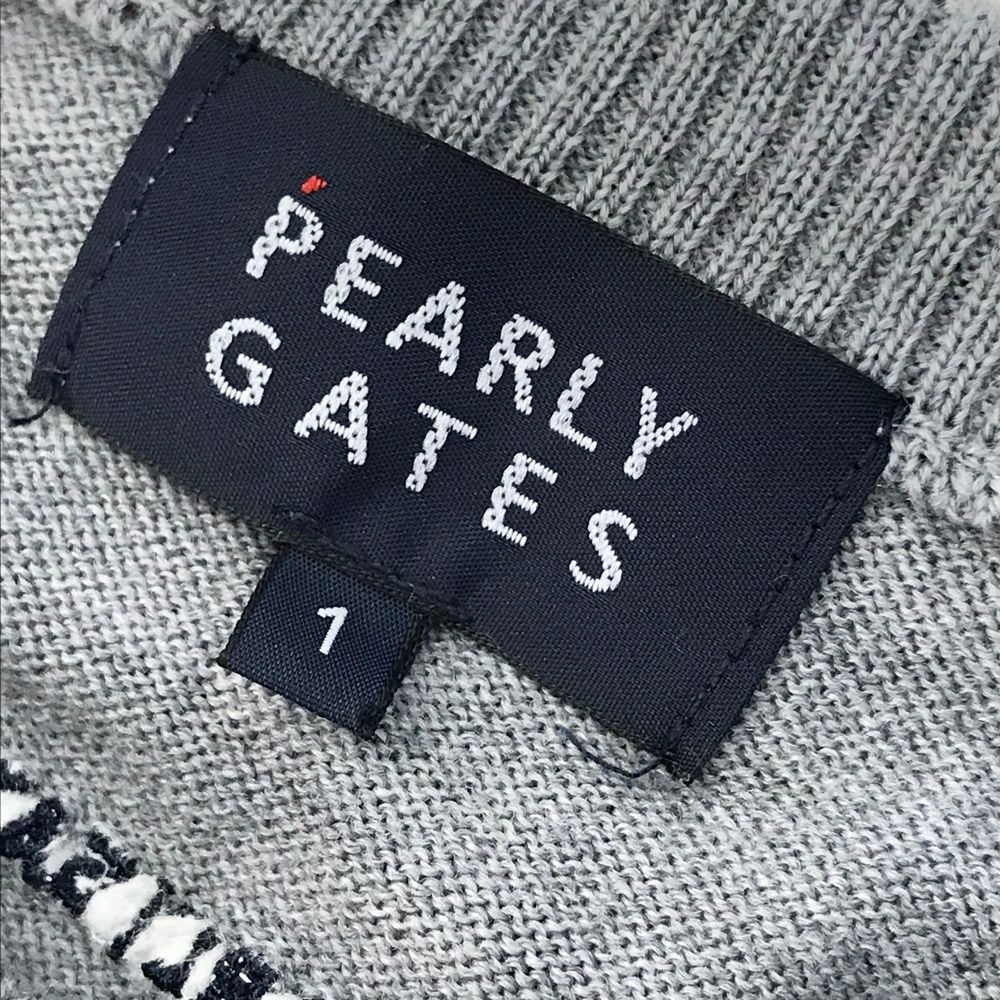 サイズ：1 PEARLY GATES パーリーゲイツ  ウールニット  グレー系 [240001243457] ゴルフウェア レディース ストスト サイズ：1 PEARLY GATES パーリーゲイツ ウールニット グレー系