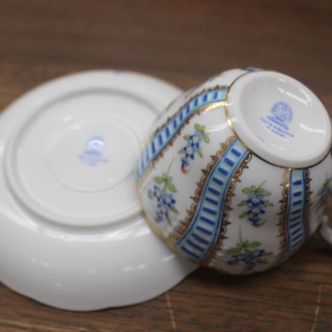 ヘレンド　忘れな草 希少 未使用 ヘレンド HEREND フォーゲットミーノット 勿忘草