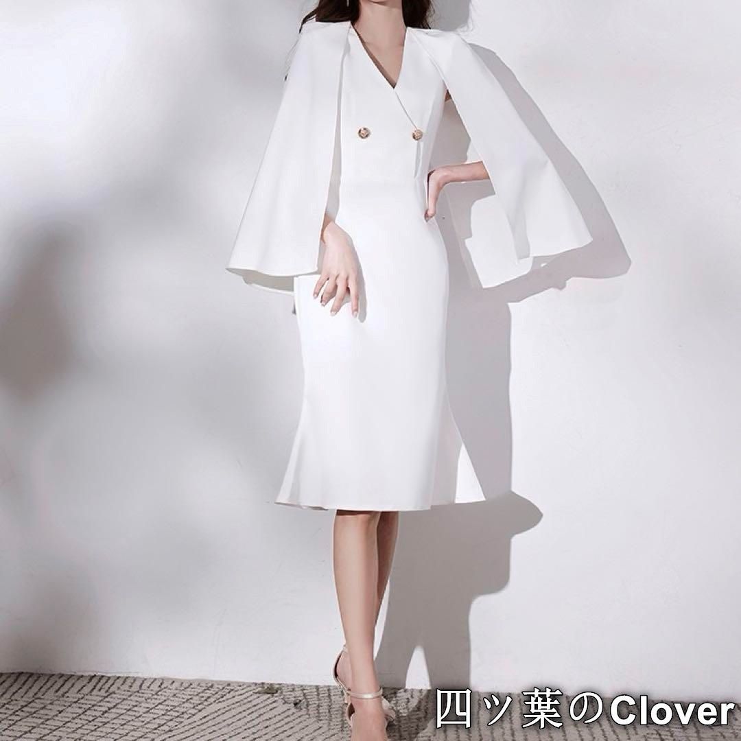 ♥ ケープスリーブのオシャレな膝下丈 ドレス?.? USTAUSTRALIA_COM_AU