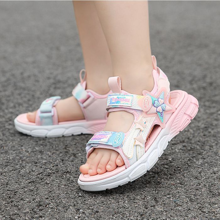 スポーツサンダル 女の子 ビーチサンダル 子供用 キッズ サンダル ベビー 靴 水遊び ジュニア マジックテープ 20cm 21cm 22cm 23cm サマーシューズ かわいい おしゃれtangni26