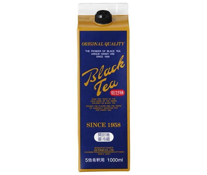 ジーエスフード GS ブラックティーL 低甘味 1000ml紙パック×12本入× 2ケース ｜ 紅茶 ブラックティー 希釈用 低甘味