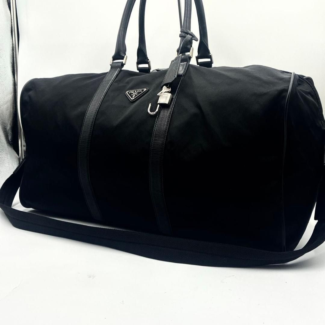 サポ　プラダ ボストンバック ショルダー 2way 三角ロゴ 白タグ サポ プラダ ボストンバック ショルダー 2way 三角ロゴ 白タグ サポ