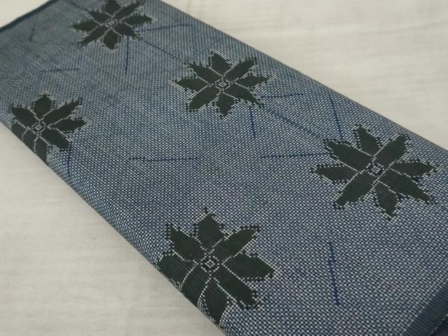 平和屋着物▽本場大島紬 反物 着尺 7マルキ 舞花文 正絹 逸品 未使用