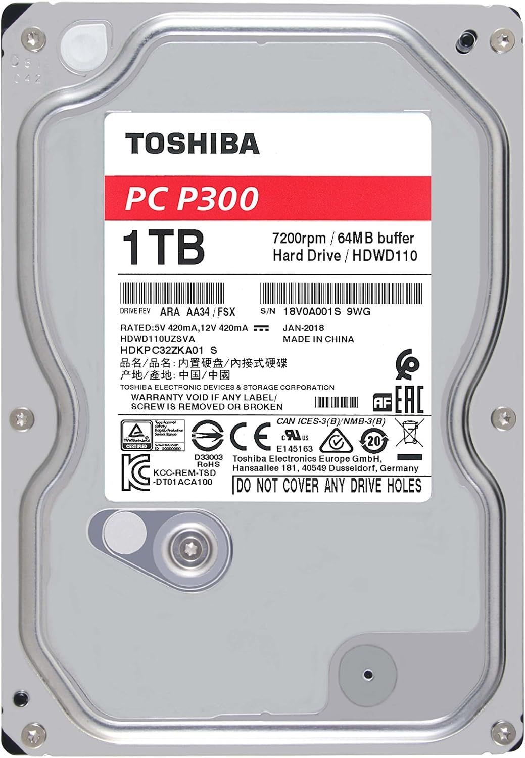 Toshiba P300 ハードディスク（1TB） - メルカリ