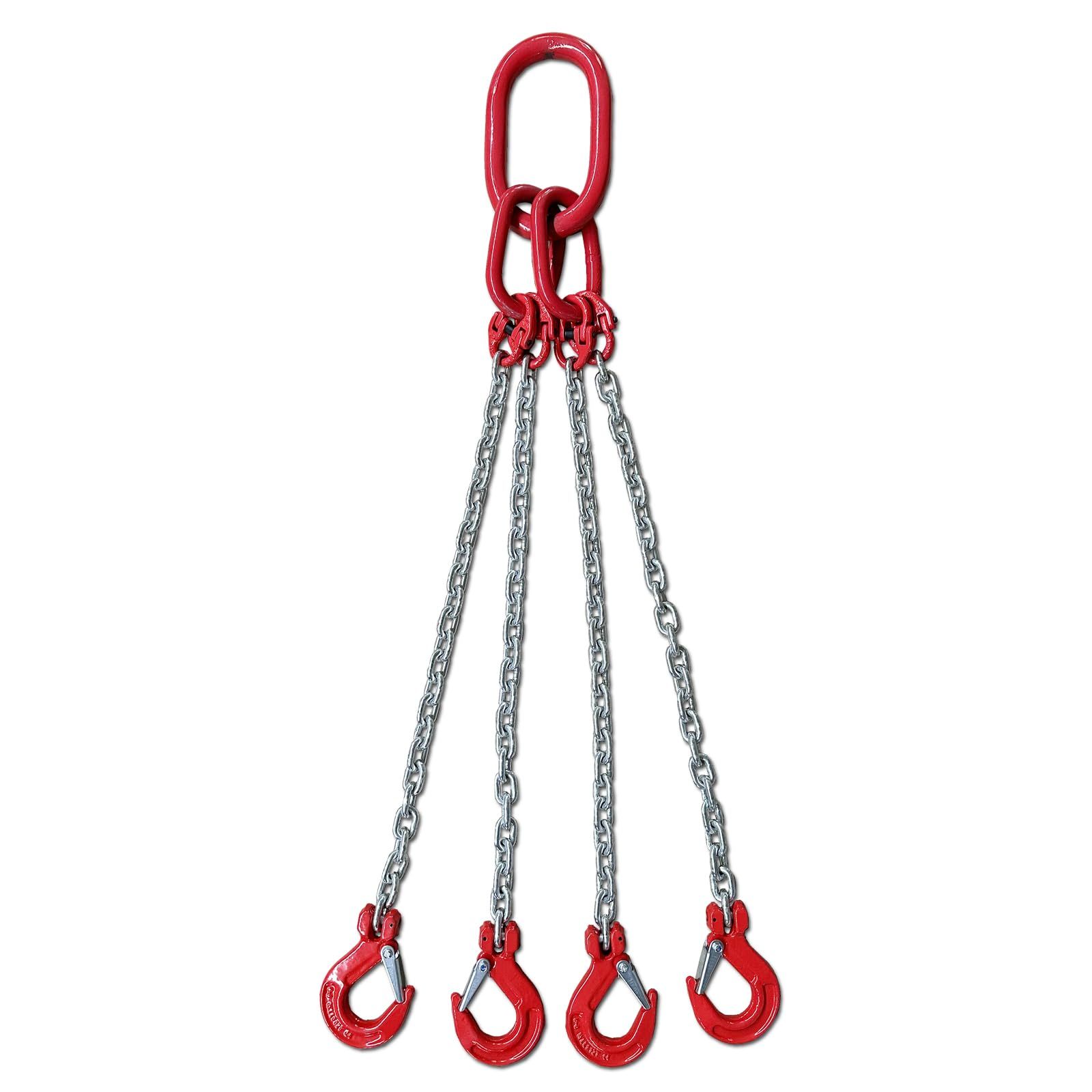 チェーンスリング3t 1.5m 4本吊り チェーン径6mm 吊りクランプ 吊りベルト チェーンブロック スリングフック 耐荷重3.0T