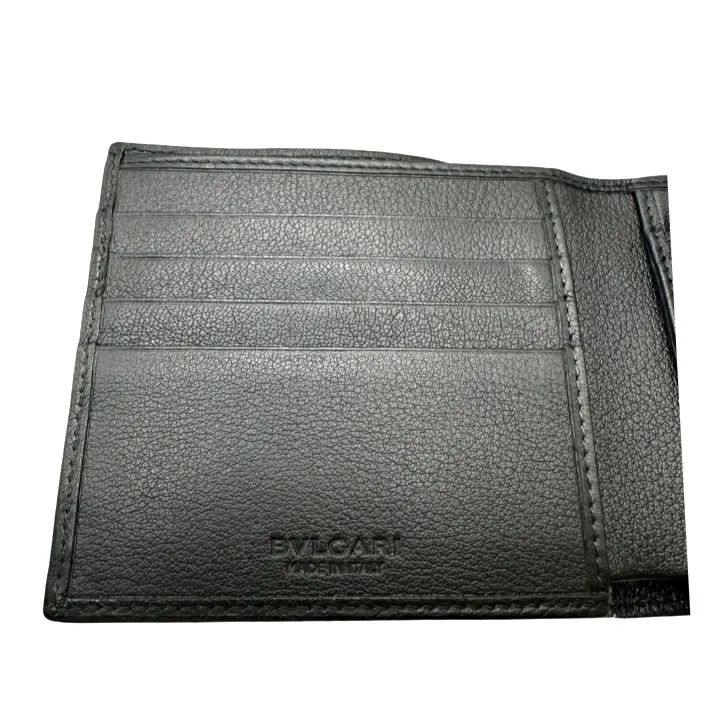 中古美品】BVLGARI ブルガリ ロゴマニア二つ折り財布 キャンバスX