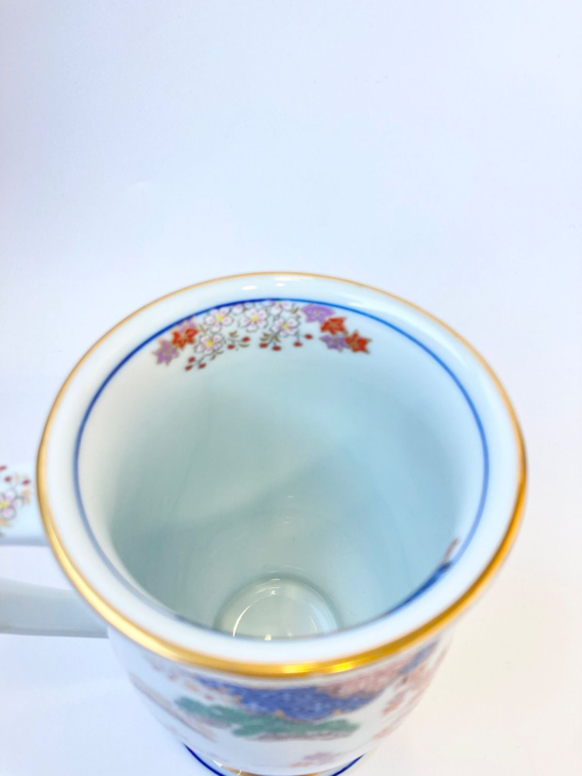 新品】有田焼 其泉窯 春秋文 ビアジョッキ 350ml 四季文様 明治