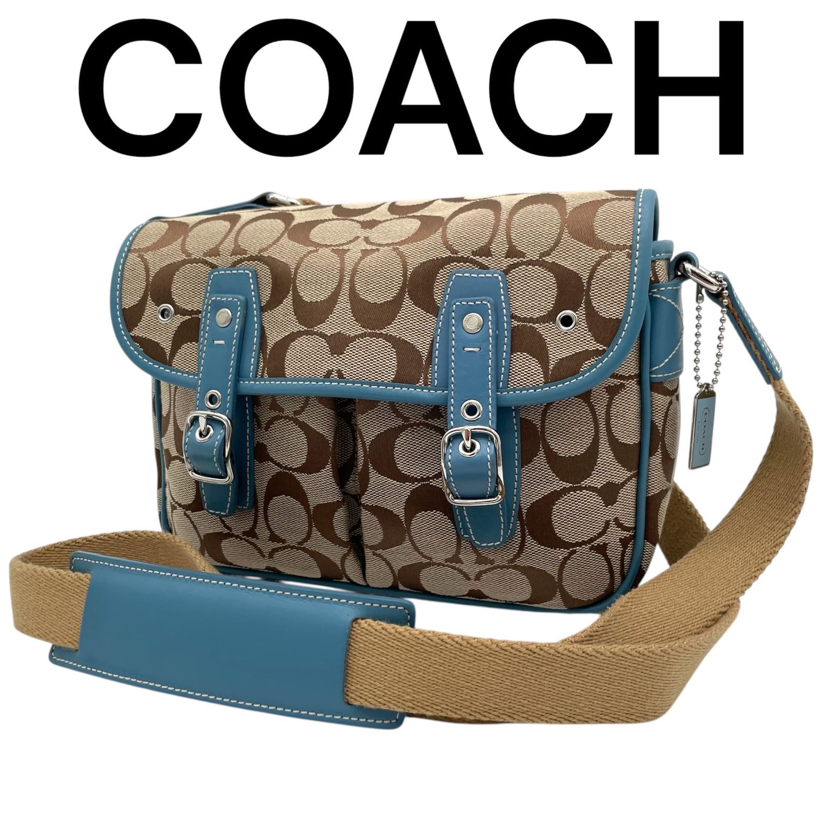 極美品✨COACH コーチ ショルダーバッグ F70458 キャンバス フラップ 極美品✨COACH コーチ ショルダーバッグ F70458 キャンバス フラップ