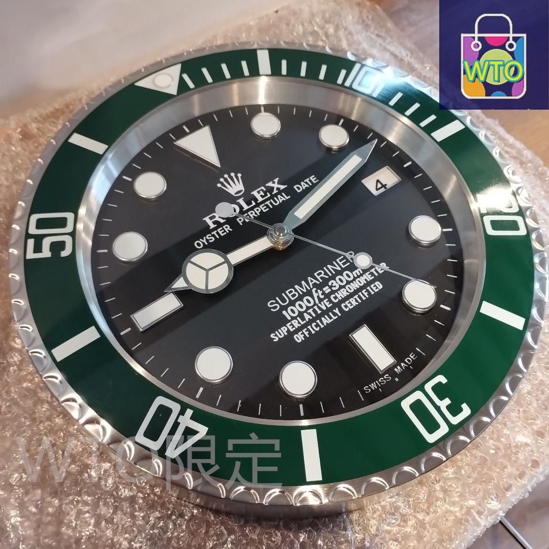 掛け時計　新品　デイトナ　サブマリーナ ロレックス サブマリーナ 壁掛け ROLEX-WTO輸入1-STH85