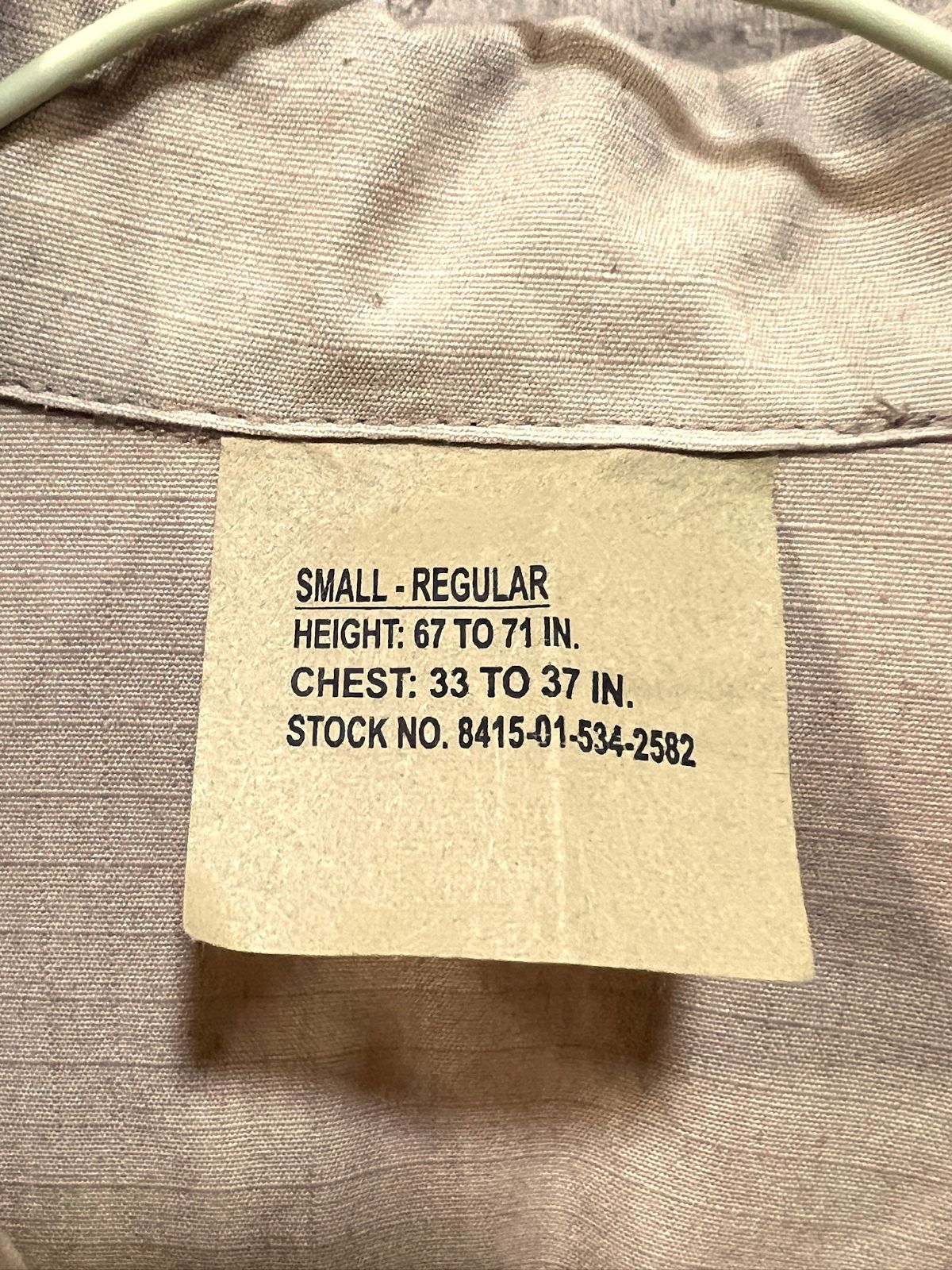 美品 U.S.ARMY 米軍 実物 07年 BDU JACKET ベージュ S-R 放出品 US 